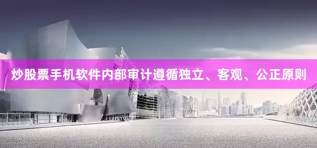 炒股票手机软件内部审计遵循独立、客观、公正原则